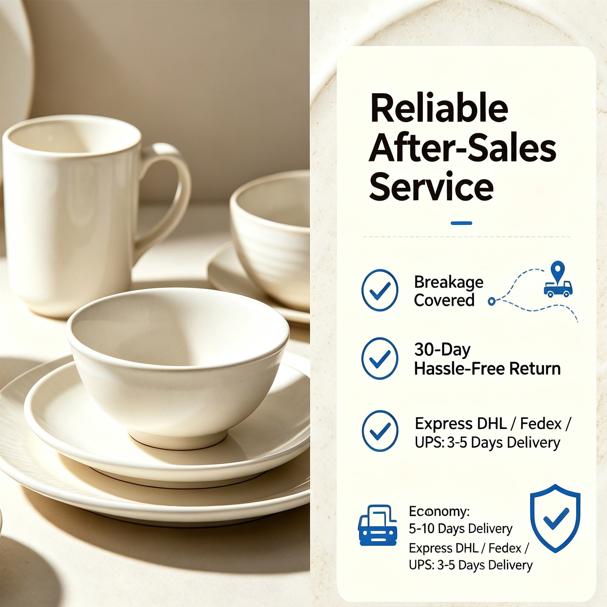 Choosing us means choosing premium quality assurance, efficient one-stop manufacturing, and a reliable partnership from dining to garden. Contact us to recalculate custom discounted freight for orders reaching 50+ pieces!
