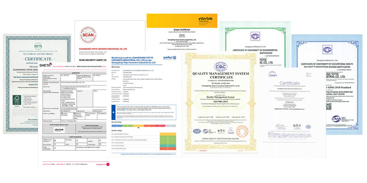 As a global tableware supplier, Geniuslambs's wholesale tableware complies with multiple food contact safety and quality standards, including FDA, LFGB, and CE certifications. We provide customers with complete certification documents and test reports, ensuring smooth product entry into markets across Europe, America, Asia, Oceania, and beyond.