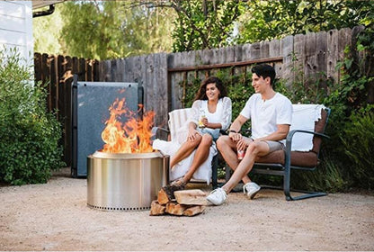 Outdoor Stainless Steel Smokeless Stove Fire Pit Large Portable